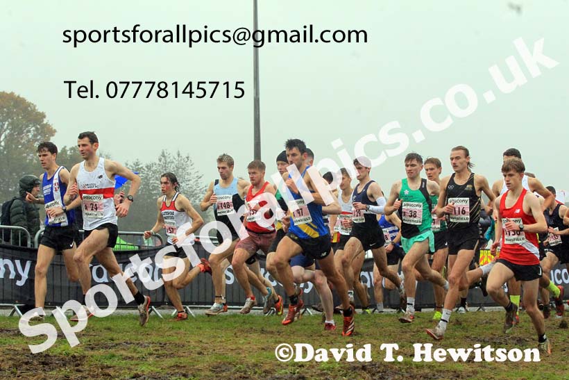 Senior Mens 2023 National Cross Country Relays, Berry Hill Park, Mansfield.  Photo: David T. Hewitson/Sports for All Pics
